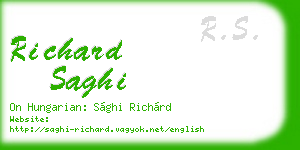richard saghi business card