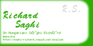 richard saghi business card